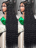 Deep Wave Curly Wigs 13x6 HD Lace Wig Human Hair 250 Density 13x4 HD Transparent Lace Frontal Glueless Wigs For Women 40 46 Inch