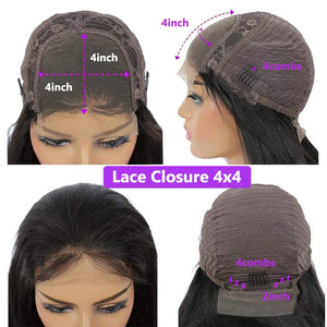 30 32 inch Transparent Deep Wave 13x6 Lace Front Human Hair Wigs 13x4 Lace Frontal Wig Human Hair Wigs 100% Human Hair Quality