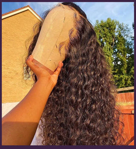 300% Density 40 46 Inch Deep Wave 13x6 HD Lace Front Human Hair Wig Loose Water Curly 13x4 Lace Frontal Wig Human Hair For Women