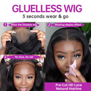 7X5 13X4 Water Wave Glueless Wig Ready to Wear PrePlucked 13X6 Deep Wave HD Lace Frontal Wig Curly Human Hair Wigs For Women