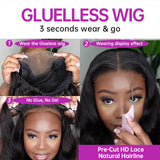 7X5 13X4 Water Wave Glueless Wig Ready to Wear PrePlucked 13X6 Deep Wave HD Lace Frontal Wig Curly Human Hair Wigs For Women