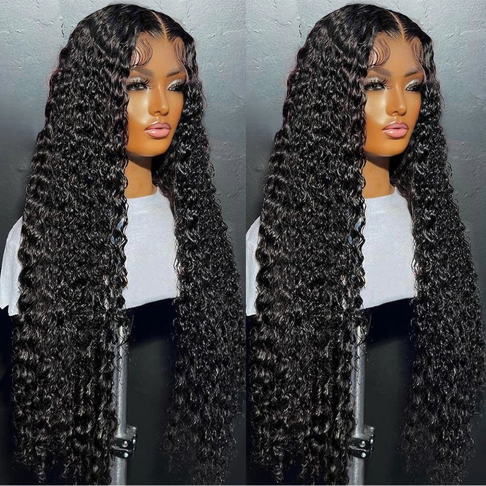 30 32 inch Transparent Deep Wave 13x6 Lace Front Human Hair Wigs 13x4 Lace Frontal Wig Human Hair Wigs 100% Human Hair Quality