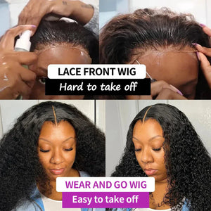 7X5 13X4 Water Wave Glueless Wig Ready to Wear PrePlucked 13X6 Deep Wave HD Lace Frontal Wig Curly Human Hair Wigs For Women