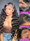 Loose Nature Deep Wave Frontal Wig 13x6 HD Lace Frontal Human Hair Wigs For Women Brazilian Wavy Lace Front Wig PrePlucked 250%