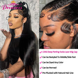 Princess Hair 13x6 HD Lace Frontal Human Hair Wigs Pre Plucked Straight Transparent Lace Front Human Hair Wigs For Women