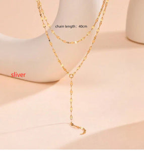 Simple Lasso Y-shaped Pendant Necklace