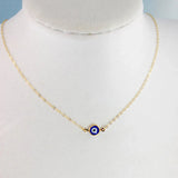 Fashion Simple Blue Eye Pendant Necklace