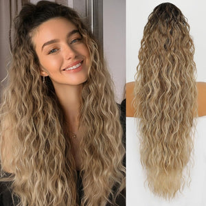 Grip Ponytail Fluffy Long Curly Hair Horse Tail Wig