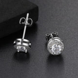 Geometric Female Full-jeweled Stud Earrings
