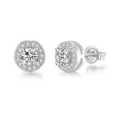 Geometric Female Full-jeweled Stud Earrings